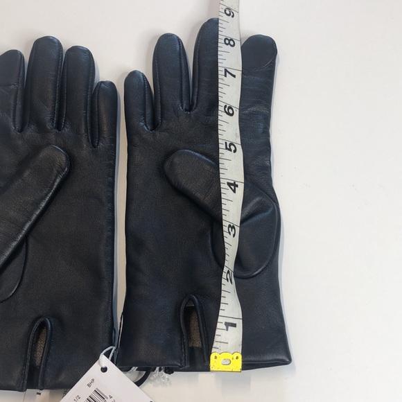 Coach Solid Midnight Navy Leather Tech Gloves, Size 6.5, NWT! - Picture 7 of 8